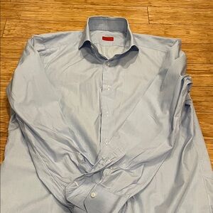 Isaia Light Blue Men's Dress Shirt